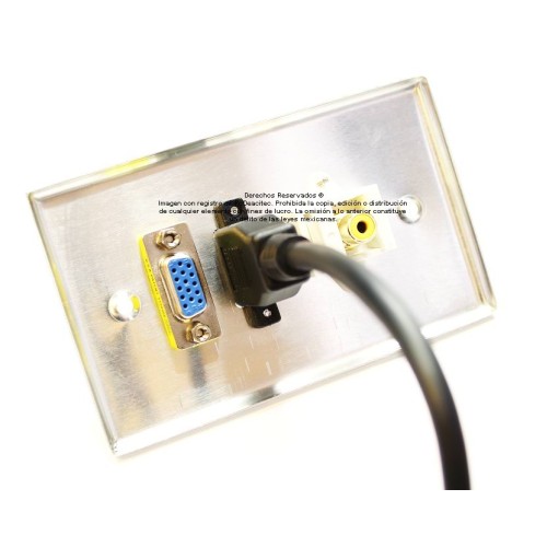 Placa Tapa VGA + HDMI 4k pigtail + RCA en Aluminio