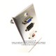 Placa Tapa VGA + HDMI 4k pigtail + Terminal Audio Crimpado en Aluminio