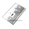 Placa Tapa VGA + HDMI 4k en Acero Inoxidable