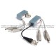 Extensor Balun de Video y Audio con soporte para energía 100 m UTP para CCTV