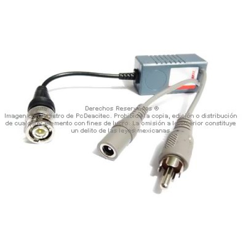 Extensor Balun de Video y Audio con soporte para energía 100 m UTP para CCTV
