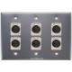 Placa Tapa XLR Canon x 6 soldable Aluminio
