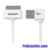 Cable Cargador 1m Conector Dock Connector de Apple 30 Pines a USB en Ángulo Derecho iPod, iPhone, iPad