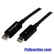 Cable de 2 m Thunderbolt Macho a Thunder Bolt Macho, Negro