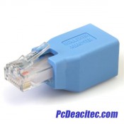 Adaptador Rollover de Consola Cisco para Cable RJ45 Ethernet Macho a Hembra