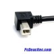Cable USB 2.0 AB macho a macho de 0.9 m en codo a 90°