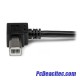 Cable USB 2.0 AB macho a macho de 2 m en codo a 90°