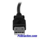 Cable USB 2.0 AB macho a macho de 3 m en codo a 90°