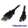 Cable 0.5 m USB 2.0 A a mini B 90° hacia Arriba