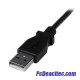 Cable 0.5 m USB 2.0 A a mini B 90° hacia Abajo