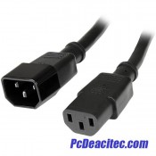 Cable de 14 AWG extensión de corriente PC C14 a C13 de 1.8 m 